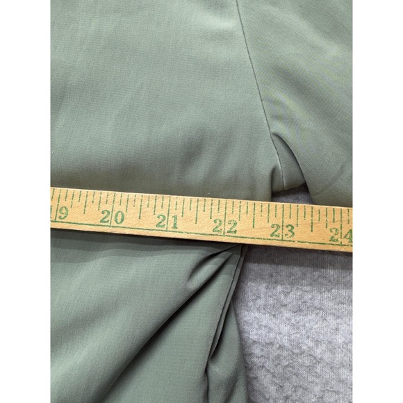 J Jill Womens Large Green Embroidered Puffer Jacket Snap Front Collar - Picture 9 of 16